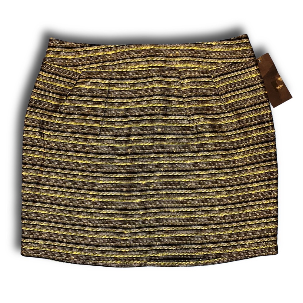 BNWT!! 90s Style Striped Green & Black Women's Mini Skirt
